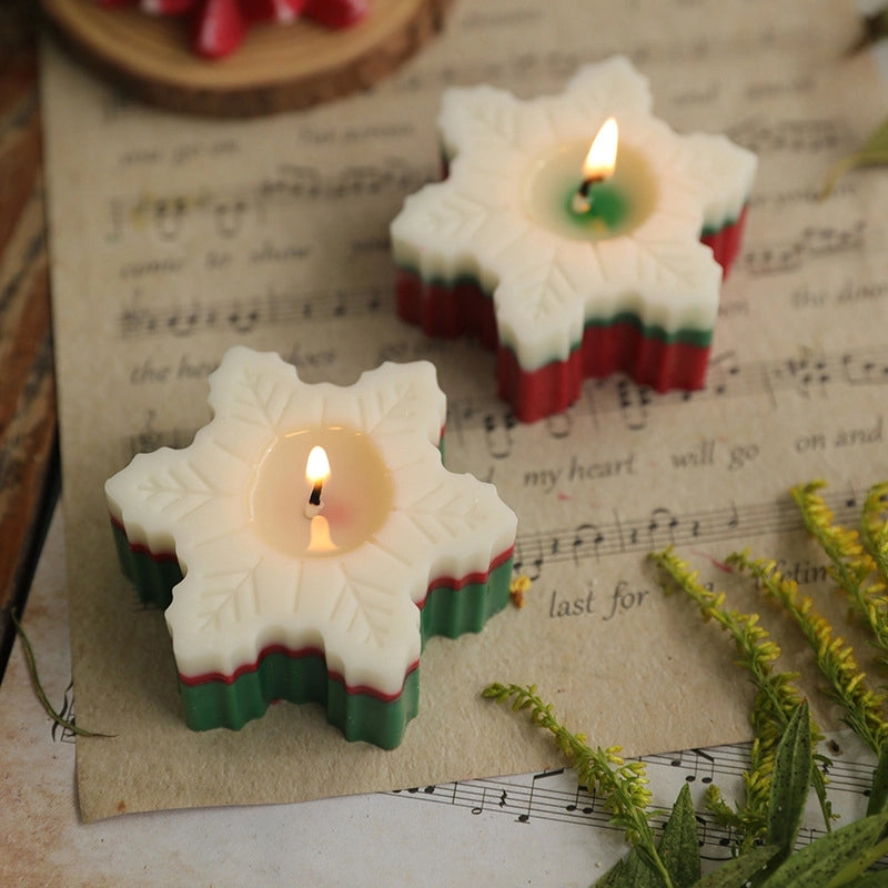 Fashion Snowflake Soybean Mixed Wax Home Candle 1 Piece