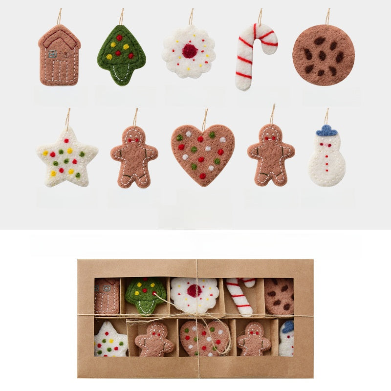 Christmas Wool Felt Snowman Christmas Ball Set Decoration Small Pendant Christmas Decoration Christmas Ornament