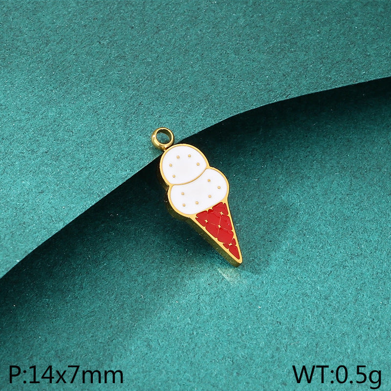 Diy Christmas Elements Oil Drop Stainless Steel Accessories Pendant Christmas Tree Santa Claus Snowman Reindeer