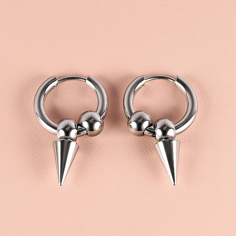 1 Pair Minimalist Classic Style Solid Color Polishing Plating 304 Stainless Steel 18K Gold Plated Drop Earrings