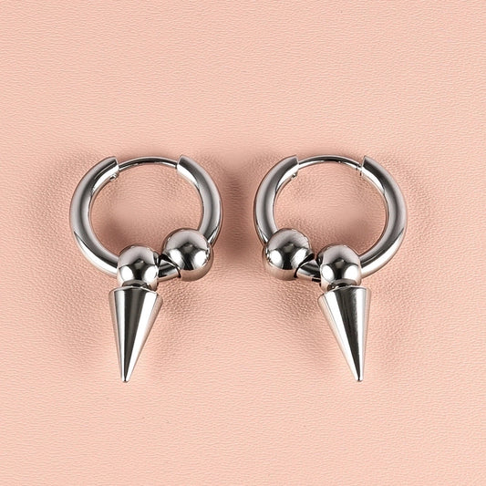 1 Pair Minimalist Classic Style Solid Color Polishing Plating 304 Stainless Steel 18K Gold Plated Drop Earrings