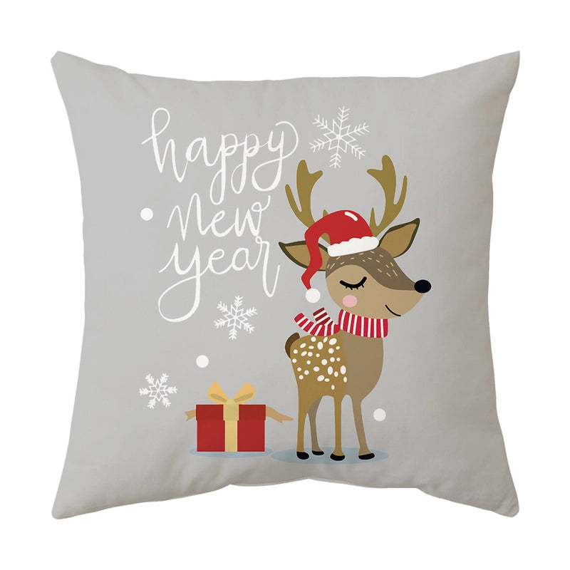 Classical Letter Short Plush Throw Pillow