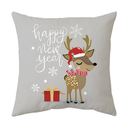 Classical Letter Short Plush Throw Pillow