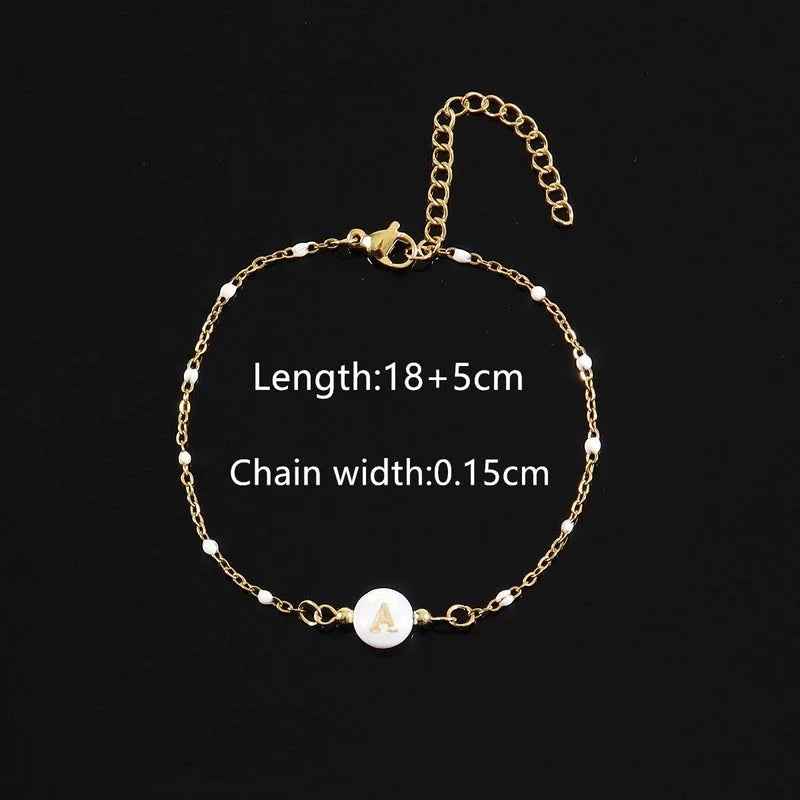 Elegant Minimalist Classic Style Letter 201 Stainless Steel 304 Stainless Steel Bracelets In Bulk