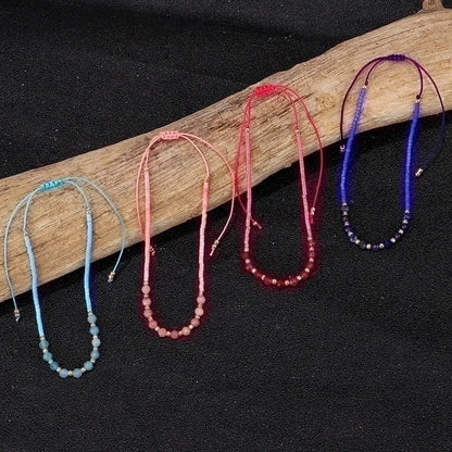 3 Pieces Minimalist Round Bead, Stone Beaded Bracelets