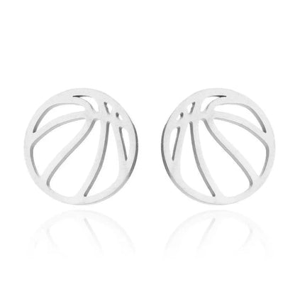 Minimalist Ball 201 Stainless Steel 18K Gold Plated Plating Earrings Necklace