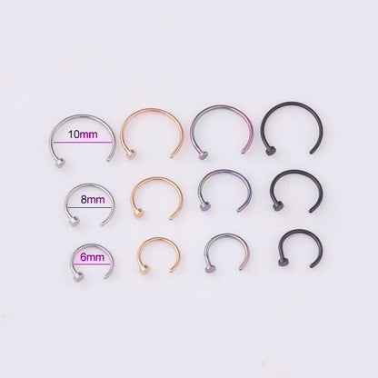 Ear Cartilage Rings & Studs Fashion Geometric 316L Stainless Steel Plating