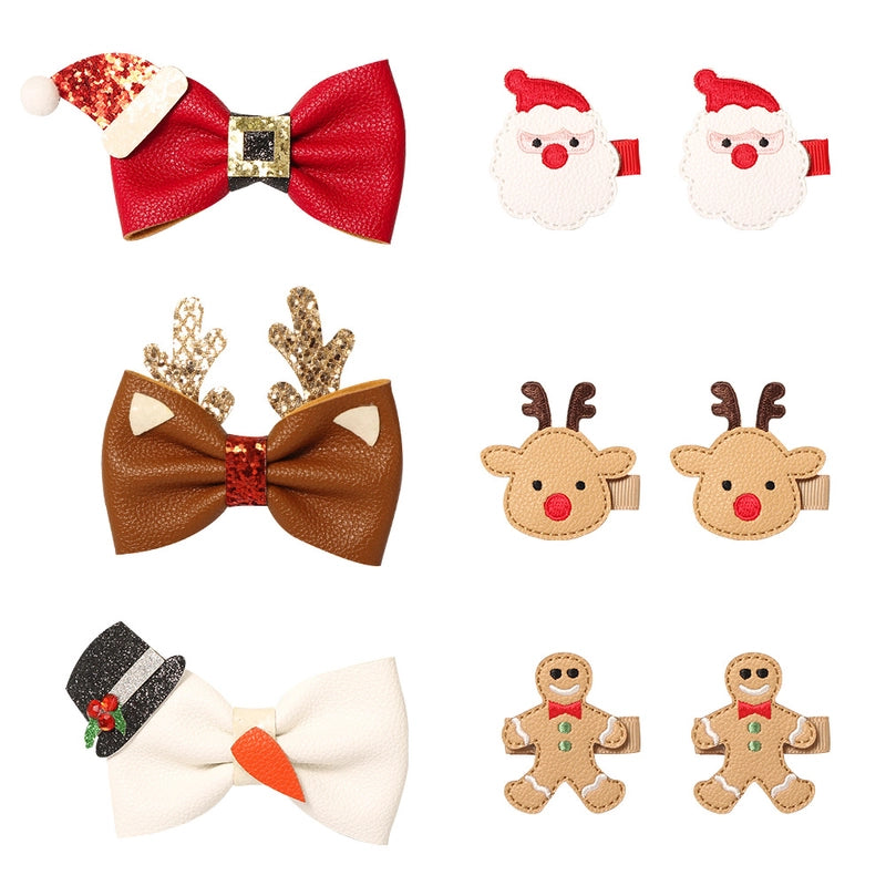 Christmas Cute Santa Claus Gingerbread Bow Knot Glittering Powder GREAT Party Accessories