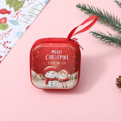 Kid'S Christmas Tree Santa Claus Letter Tinplate Zipper Coin Purses