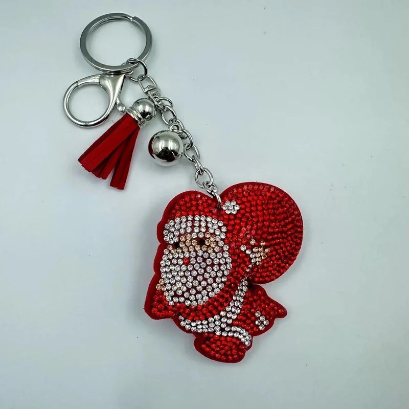 Cute Christmas Women's Metal Keychains Keychains