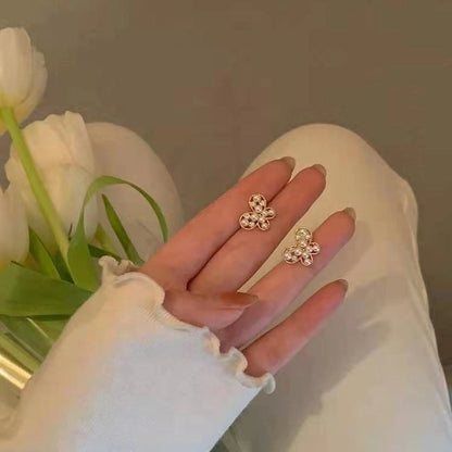 Fashion Geometric Alloy Plating Artificial Pearls Women\'s Earrings 1 Pair