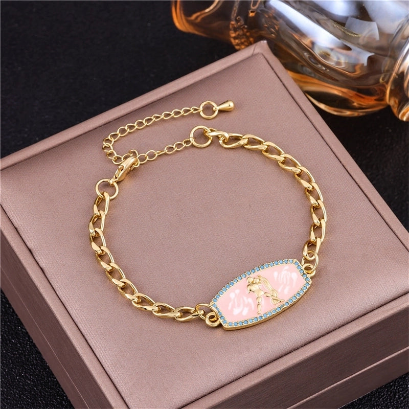 Vintage Style Minimalist Animal Letter Copper Bracelets Cuban Link Chain Curb Chain Cable Chain Box Chain