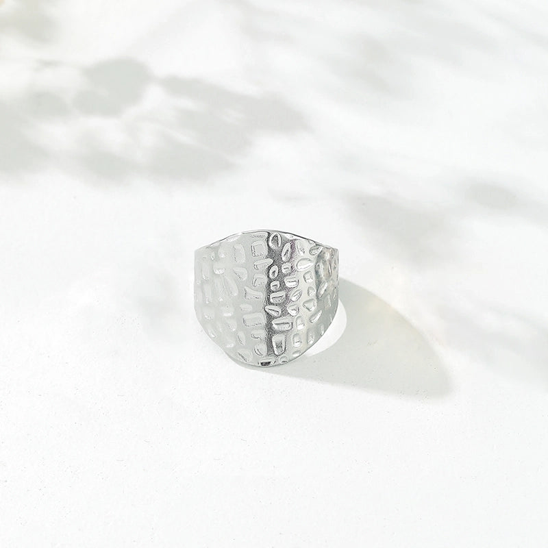 Y2K Exaggerated Geometric Round Dots 304 Stainless Steel 18K Gold Plated Plating Open Rings