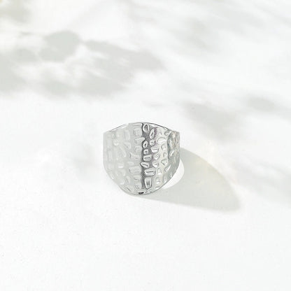 Y2K Exaggerated Geometric Round Dots 304 Stainless Steel 18K Gold Plated Plating Open Rings