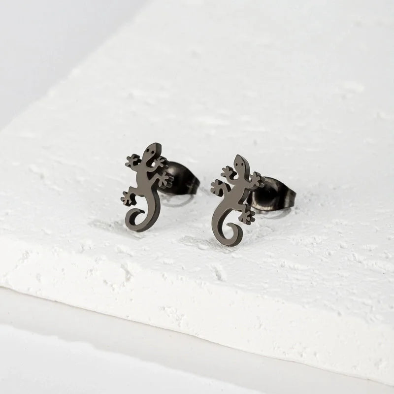 1 Pair Cute Animal Polishing Plating 304 Stainless Steel 18K Gold Plated Ear Studs
