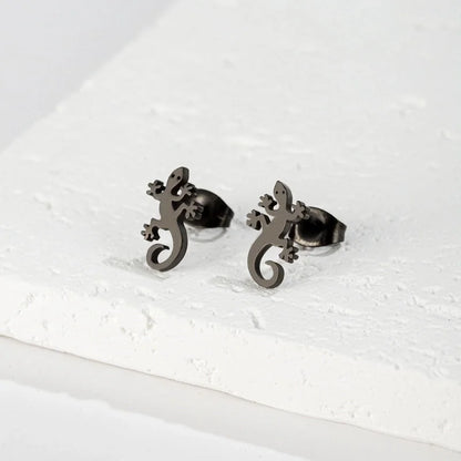 1 Pair Cute Animal Polishing Plating 304 Stainless Steel 18K Gold Plated Ear Studs