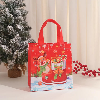 Christmas Nordic Style Classic Style Christmas House Christmas Tree Santa Claus Nonwoven Party Festival Gift Bags