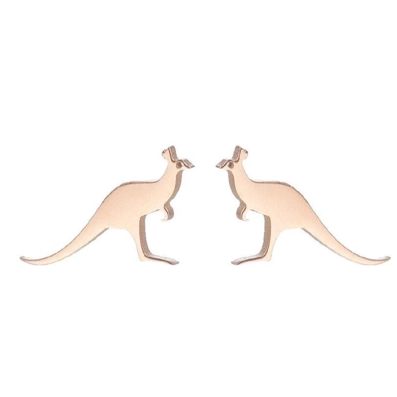 1 Pair Minimalist Animal Plating 304 Stainless Steel 18K Gold Plated Ear Studs