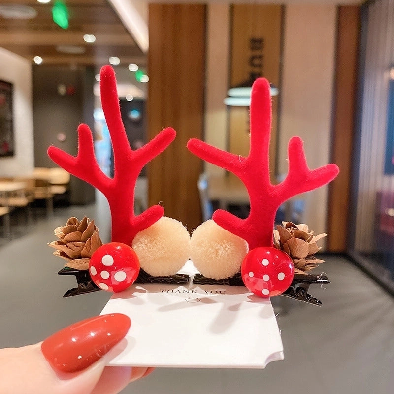 Christmas Cartoon Style Antlers Plastic Festival Costume Props