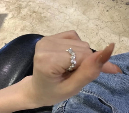 Minimalist Butterfly Copper Butterfly Inlay Zircon Open Ring