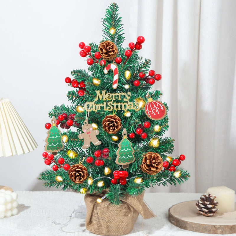 New Hot Mini Christmas Tree 50cm 60cm Small Desktop Christmas Tree Set