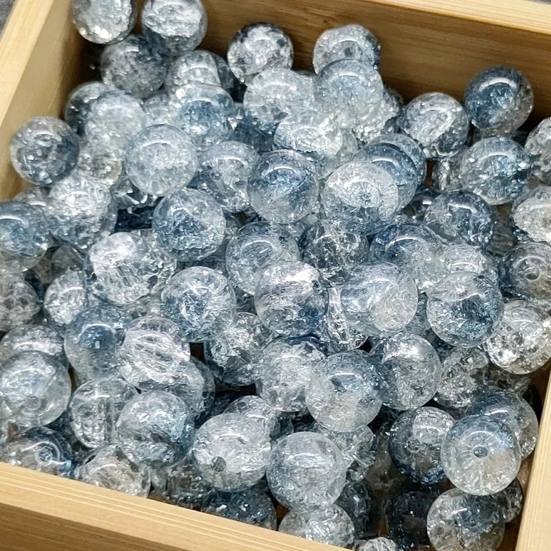 50 PCS/Package Diameter 10mm Diameter 8mm Glass Crackle Glass Beads Round Jewelry Accessories