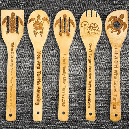 Minimalist Animal Letter Bamboo Shovel Kit 5 Pieces Set