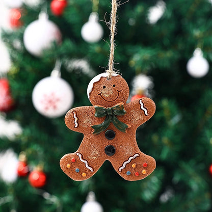 Christmas Cute Gingerbread Resin Party Festival Hanging Ornaments
