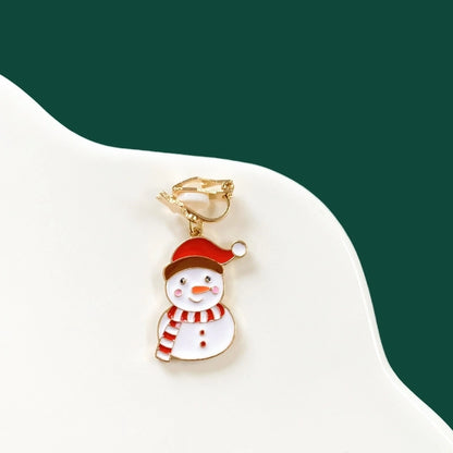 Cute Penguin Santa Claus Snowman Alloy Enamel Artificial Pearls Women's Drop Earrings