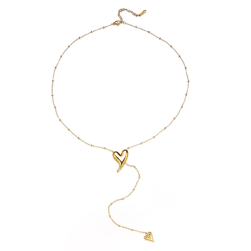 Titanium Steel Necklace Fashion Stainless Steel Necklace 18K Gold Non-Fading French Minority Retro Ladies