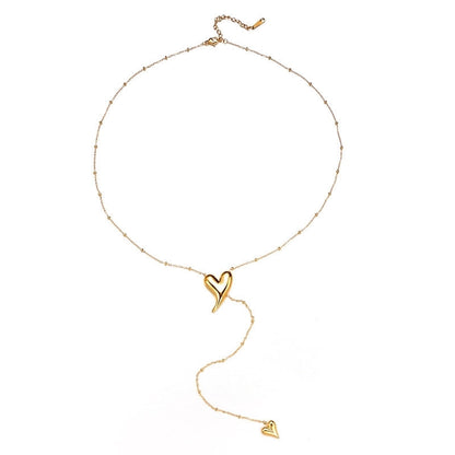 Titanium Steel Necklace Fashion Stainless Steel Necklace 18K Gold Non-Fading French Minority Retro Ladies