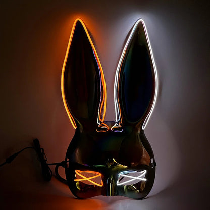 Qualified Glowing Bunny Girl Mask Glowing Mask Cool Costume Mask Party Ball Halloween Costume Prop