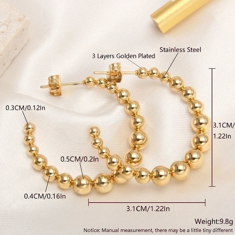 1 Pair Basic Minimalist Triangle Plating 304 Stainless Steel 18K Gold Plated Gold Plated Ear Studs