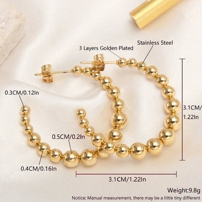 1 Pair Basic Minimalist Triangle Plating 304 Stainless Steel 18K Gold Plated Gold Plated Ear Studs