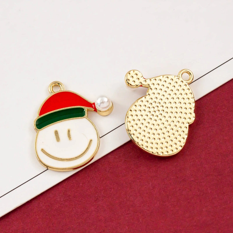 10 PCS/Package Alloy Bow Knot Bell Snowflake Pendant Jewelry Accessories