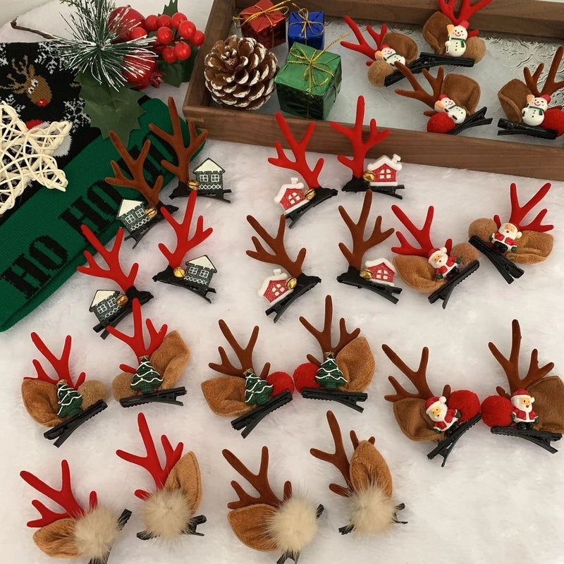 Christmas Cute Antlers Plastic Daily Hairpin