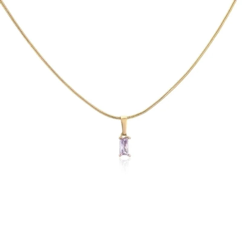 Minimalist Geometric Copper 18K Gold Plated Necklace