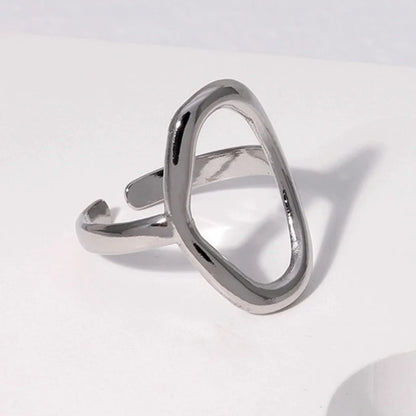 Minimalist Geometric Stainless Steel Irregular Open Ring 1 Piece