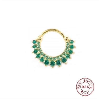 1 Piece Ear Cartilage Rings & Studs Fashion Solid Color 925 Sterling Silver Plating Inlay Zircon