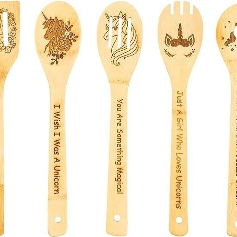 Minimalist Animal Letter Bamboo Shovel Kit 5 Pieces Set