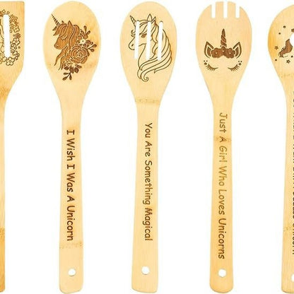 Minimalist Animal Letter Bamboo Shovel Kit 5 Pieces Set