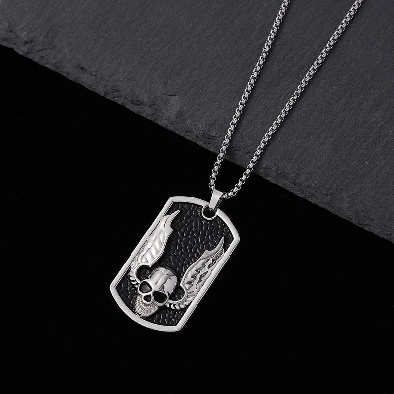 Hip-Hop Animal Skull Stainless Steel Alloy Plating Pendant Necklace