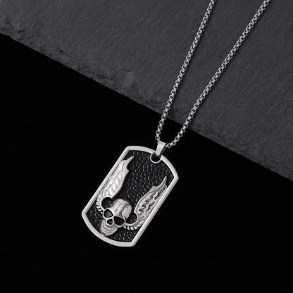 Hip-Hop Animal Skull Stainless Steel Alloy Plating Pendant Necklace