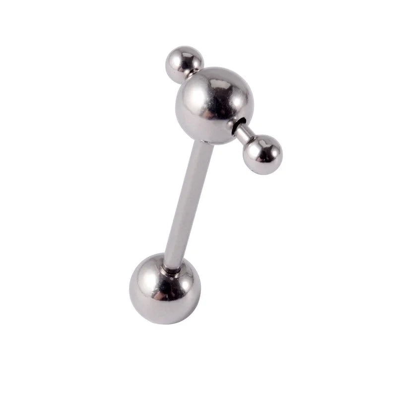 1 Piece Tongue Rings Minimalist Geometric 304 Stainless Steel Plating 18K Gold Plated