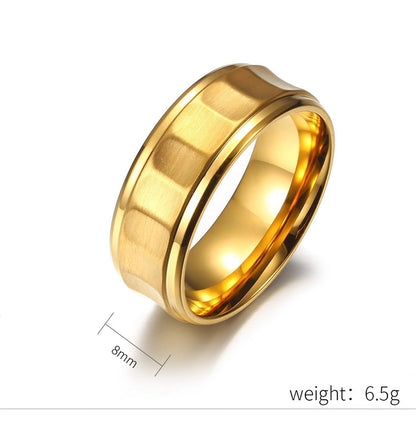 Hip-Hop Retro Palm Tree 304 Stainless Steel Plating 18K Gold Plated Men's Rings