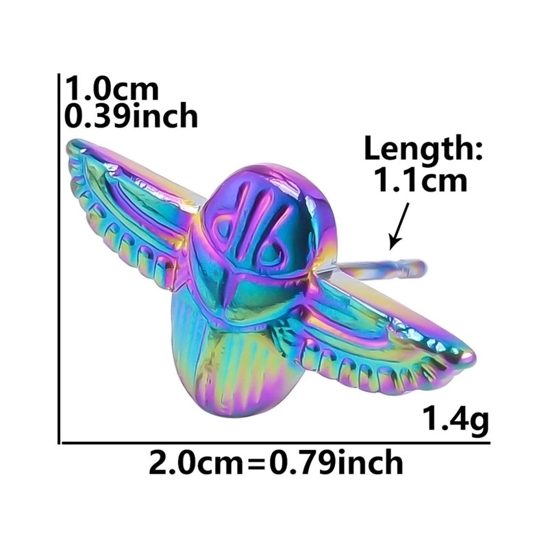 1 Pair Minimalist Round Star Plating 304 Stainless Steel 18K Gold Plated Ear Studs