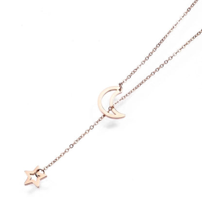 304 Stainless Steel 18K Gold Plated Minimalist Plating Solid Color Pendant Necklace
