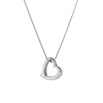 Sweet Geometric Heart Shape Titanium Steel Pendant Necklace