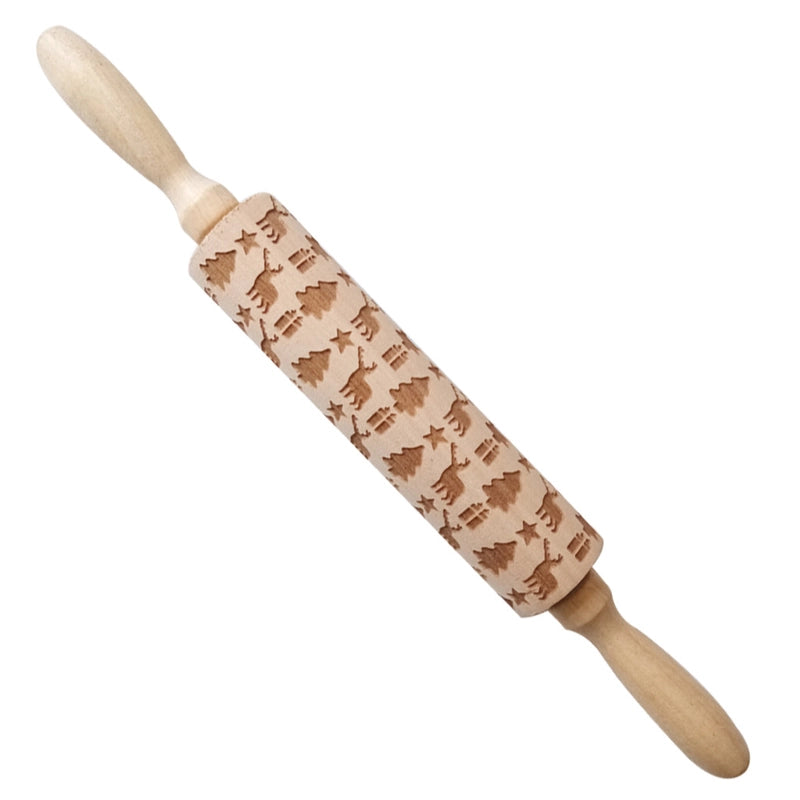 Christmas Cartoon Style Ethnic Style Elk Theaceae/Muhe Rolling Pin 1 Piece