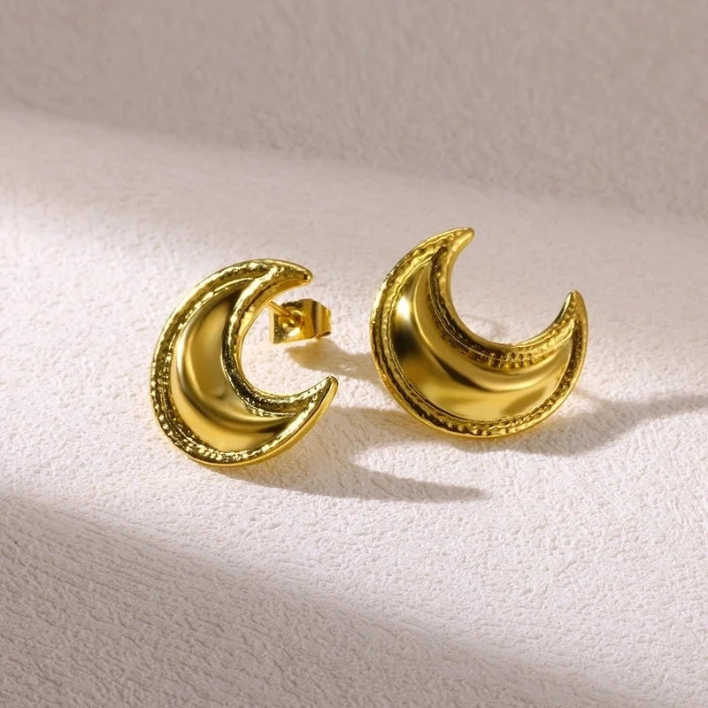 1 Pair Elegant Vintage Style Heart Shape Bow Knot 304 Stainless Steel 18K Gold Plated Ear Studs